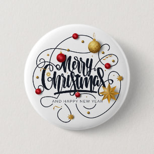 Christmas Wishes 6 Cm Round Badge
