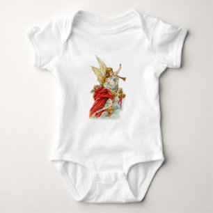 Christmas wishes angels baby bodysuit