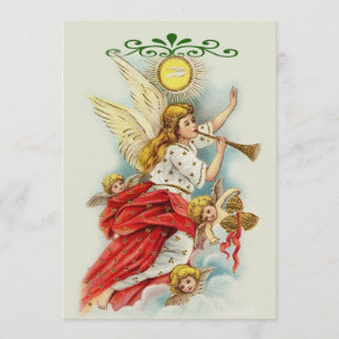 Christmas wishes angels holiday party invitation