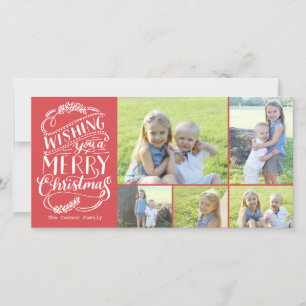 Christmas Wishes Collection 5 Photo Holiday Card