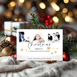 Christmas Wishes Family Photo Card