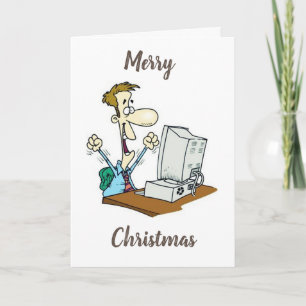 CHRISTMAS WISHES **FEMALE OFFICE WORKER" CARD