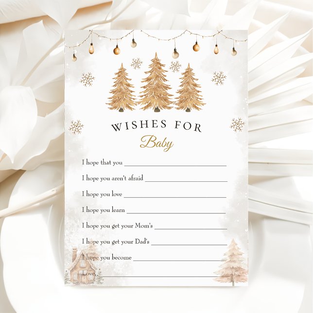  Christmas Wishes for Baby Baby Shower Card (Creator Uploaded)