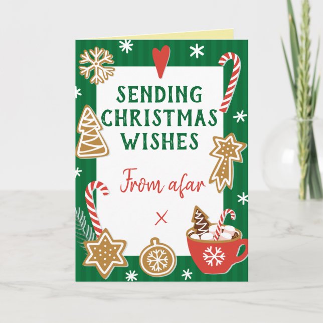 Christmas Wishes From Afar Card (Front)