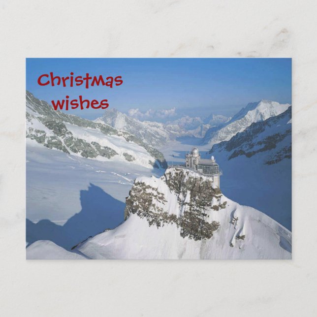 Christmas wishes from the top of Europe Holiday Postcard (Front)