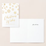 Christmas Wishes Gold  Foil Card<br><div class="desc">More Pretty Christmas Cards in the Little Bayleigh Store!</div>