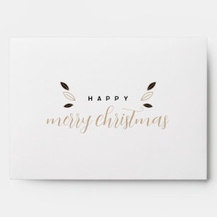 Christmas Wishes Minimalist Three Photos Envelope