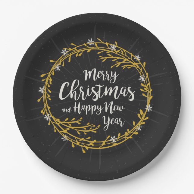 Christmas Wishes paper plates (Front)