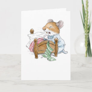 Christmas Wishes Praying Mouse Card
