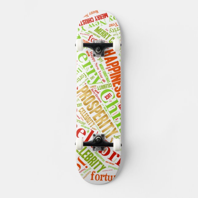 Christmas wishes skateboard (Front)