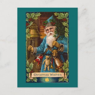 Christmas Wishes Vintage Holiday Art Postcard