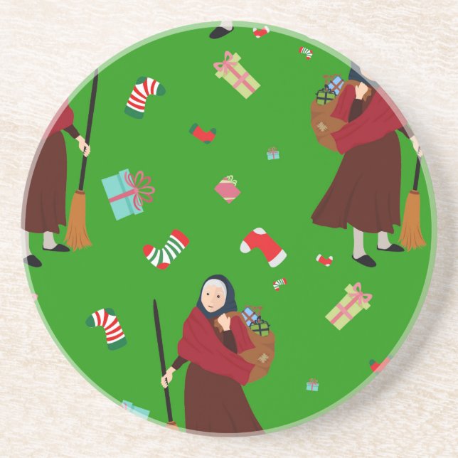 christmas witch Befana Coaster (Front)