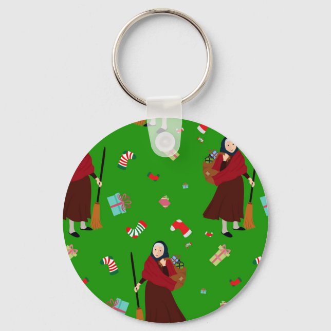christmas witch Befana Key Ring (Front)