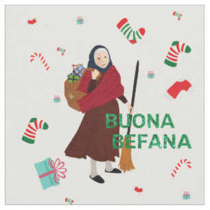 christmas Witch buona Befana fabric