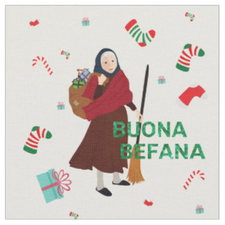 christmas Witch buona Befana fabric