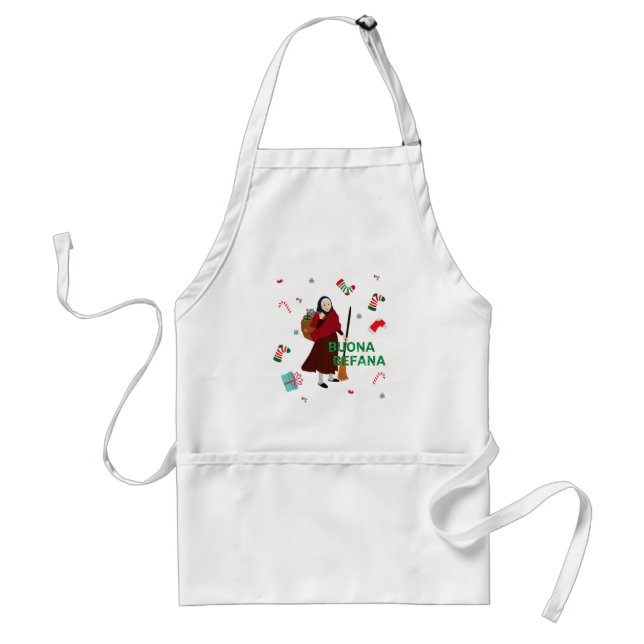 christmas Witch buona Befana Standard Apron (Front)