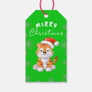Christmas with cat gift tags