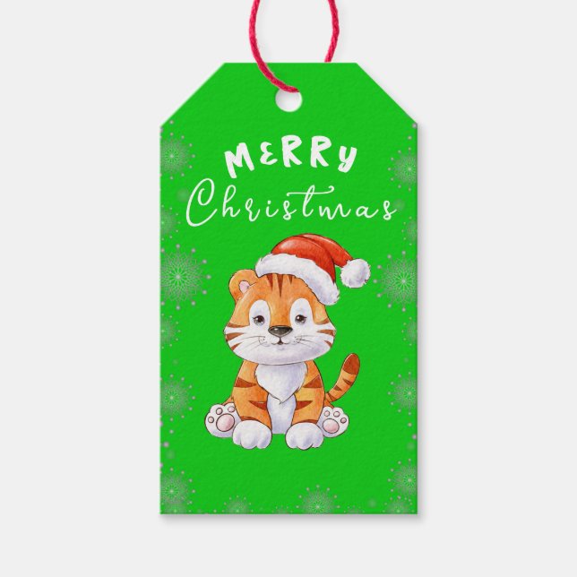 Christmas with cat gift tags (Front)