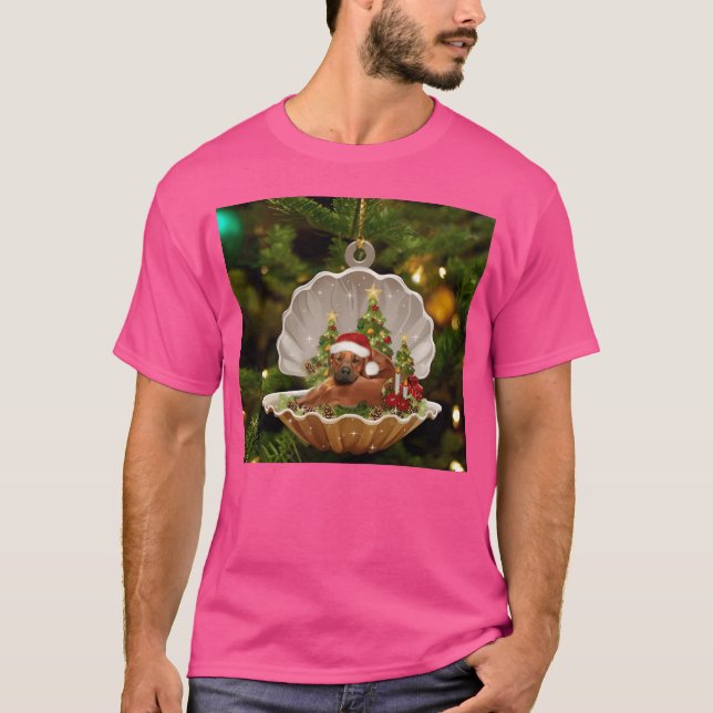 Christmas with dachshund gift T-Shirt (Front)