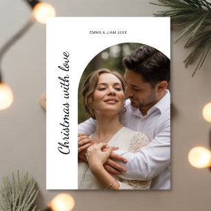 Christmas With Love Personalized Couple Card