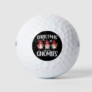 Christmas With My Gnomies Buffalo Red Plaid Gnome  Golf Balls