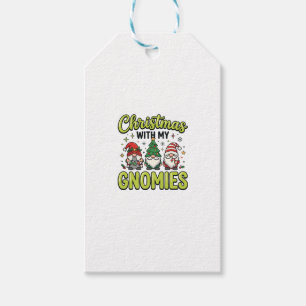Christmas With My Gnomies Gnome Design Gift Tags