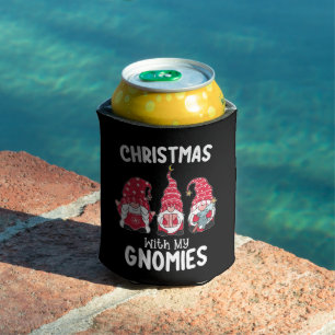 Christmas With My Gnomies Holiday Gnome Can Cooler