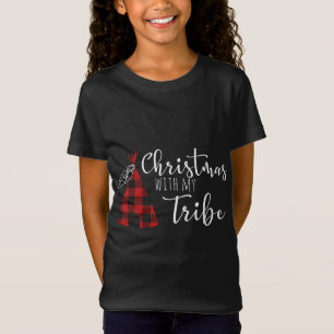 Christmas With My Tribe, Buffalo Plaid Christmas s T-Shirt