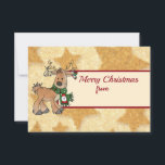 Christmas with Ren RSVP Card<br><div class="desc">Christmas reindeer with scarf</div>