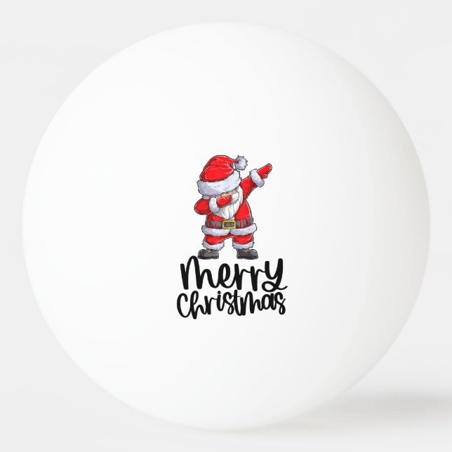 Christmas with Santa Claus Ping Pong Ball (Front)
