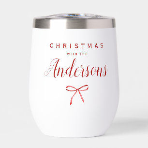 Christmas with the family - red ribbon
