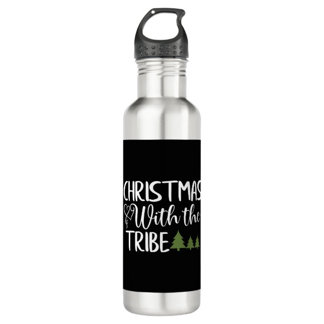 Christmas With The Tribe Christmas Day 710 Ml Water Bottle (Front)