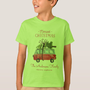 christmas with the...vintage watercolor van T-Shirt