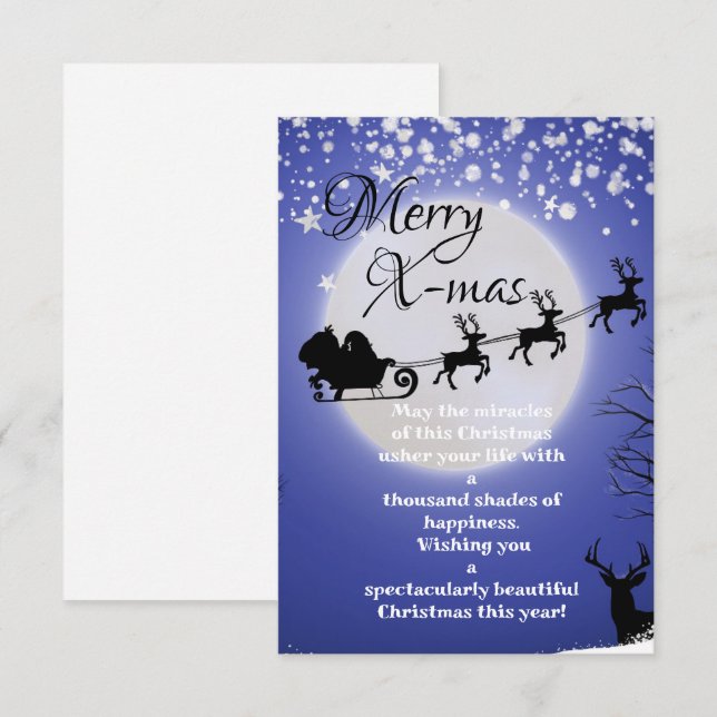 Christmas with your team card (Front/Back)