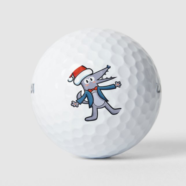 Christmas wolf golf balls (Front)