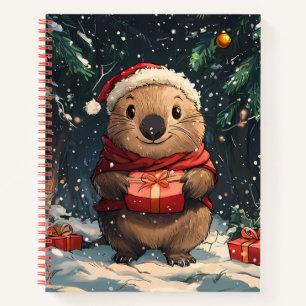 Christmas Wombat Notebook