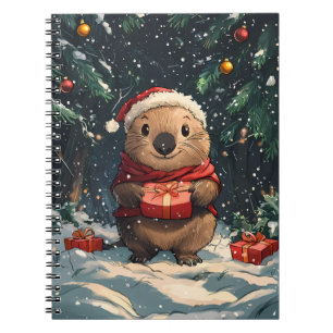 Christmas Wombat Notebook
