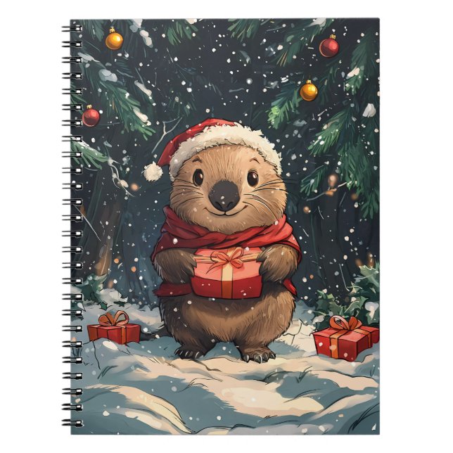 Christmas Wombat Notebook (Front)