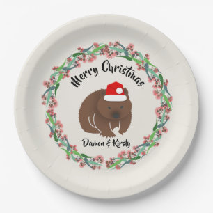 Christmas Wombat Paper Plate
