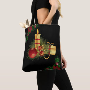 Christmas Women's Tote Bags, Christmas Candle Bag