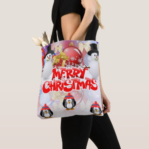 Christmas Women's Tote Bags, Penguin