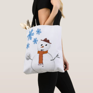 Christmas Women's Tote Bags, Snowman Bag
