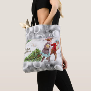 Christmas Women's Tote Bags, Vintage Bag