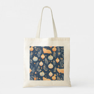 Christmas Wonderland with Woodland Animals Tote Bag