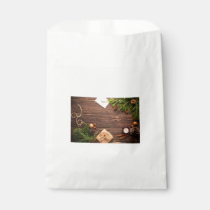 Christmas Wood Scene Favour Bags