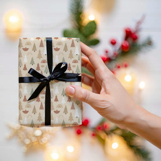 Christmas woodland animals wrapping paper 