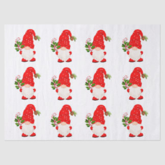 Christmas woodland Gnome Tissue Paper