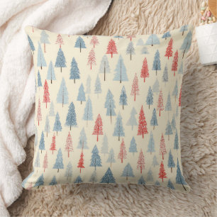 Christmas Woodland Tree Scandinavian Pattern Cushion