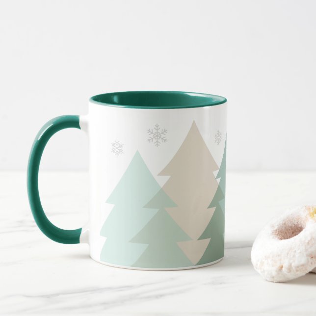 Christmas Woodlands Coffee Mug (With Donut)
