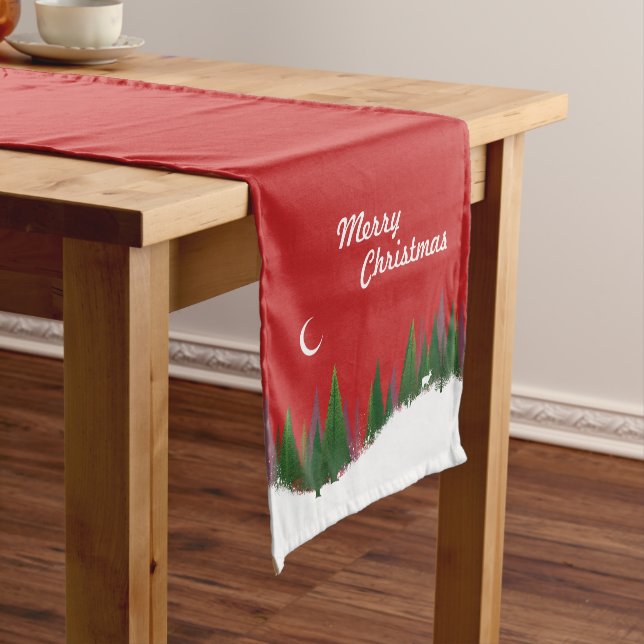 Christmas Woods Scene Table Runner (In Situ)